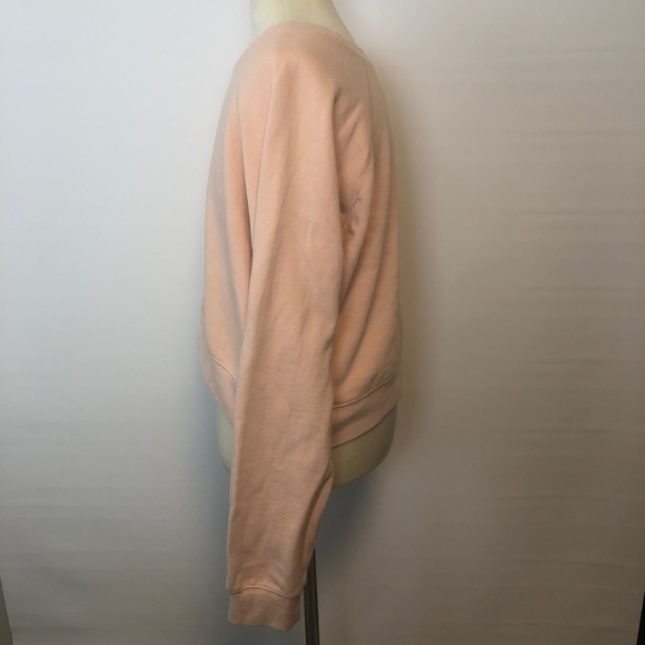 Forever 21 Peach Cropped Sweatshirt Sweater (Large - Picture 2 of 6